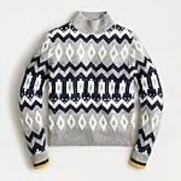 J. Crew Sweaters - J. Crew Fair Isle mockneck sweater supersoft yarn